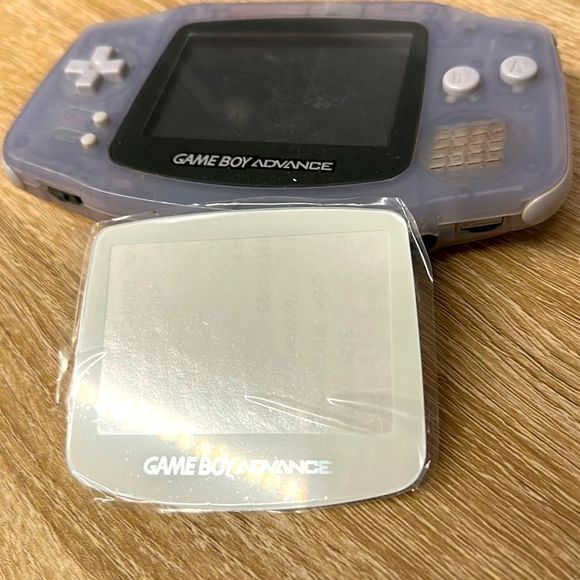 Gameboy Advance - Screen Glass Replacement (White/Silver Letters) - Picture 1 of 6